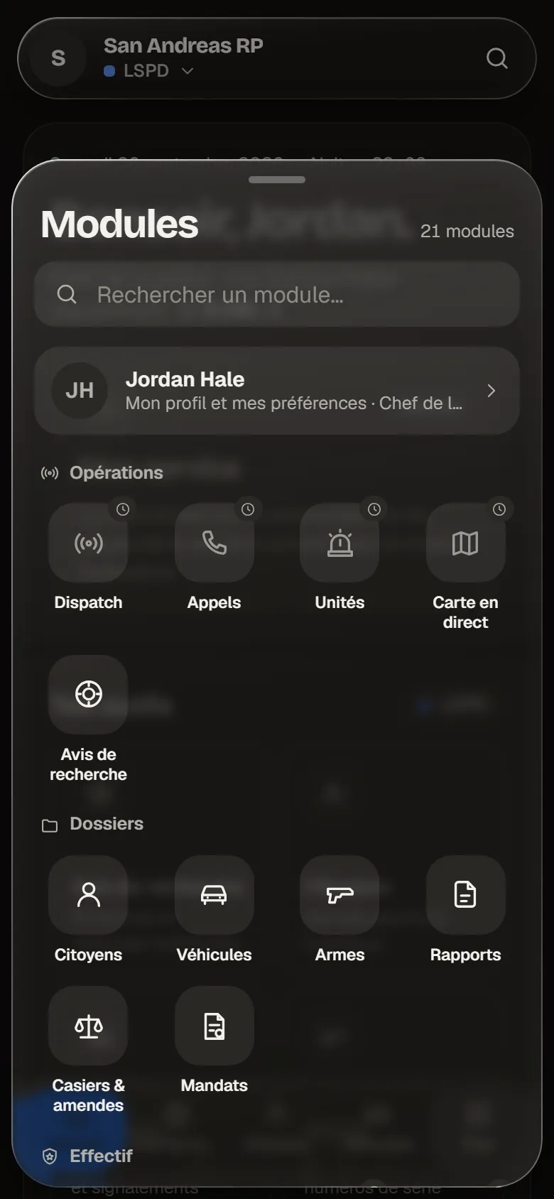 La feuille « Plus »