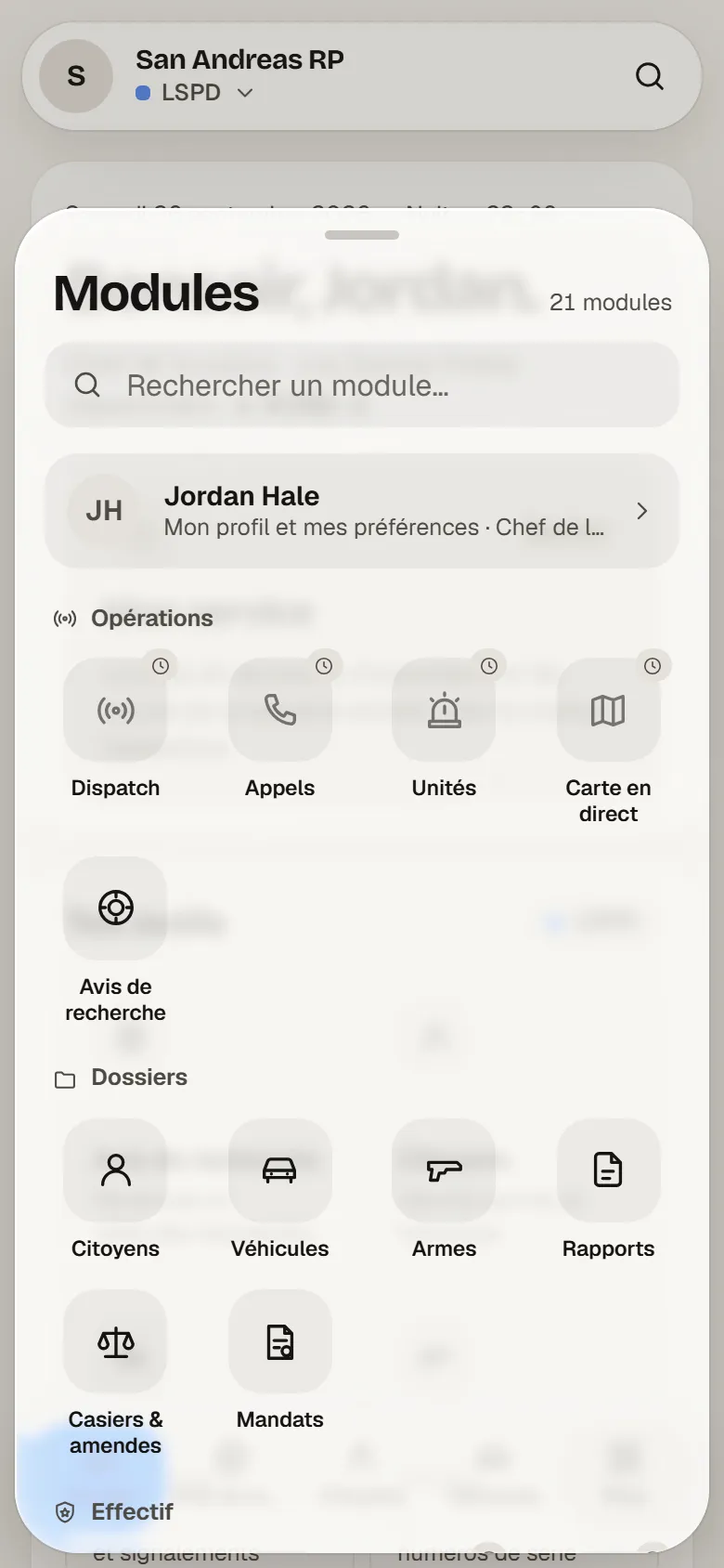 La feuille « Plus »
