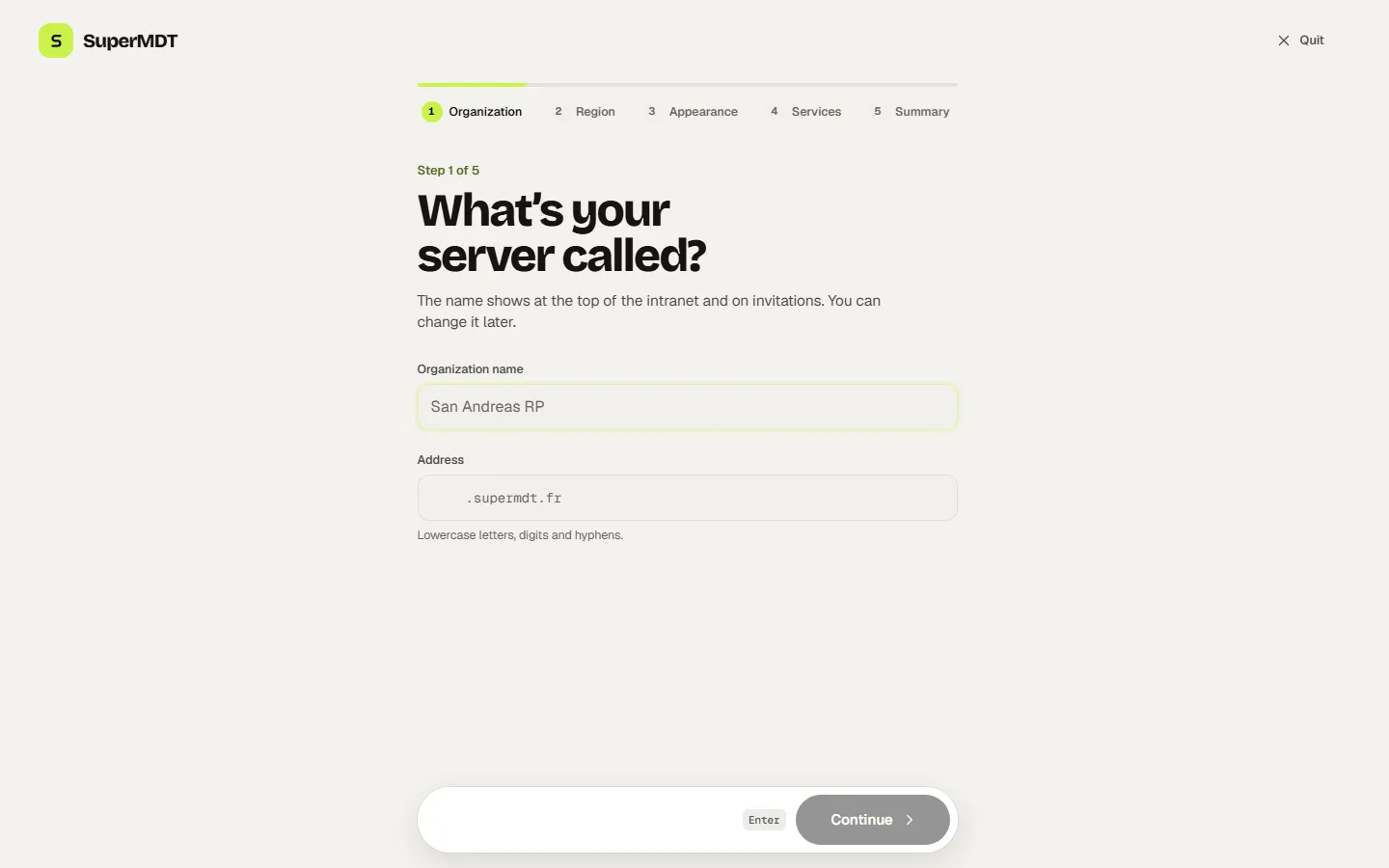 Step 1: your server’s name