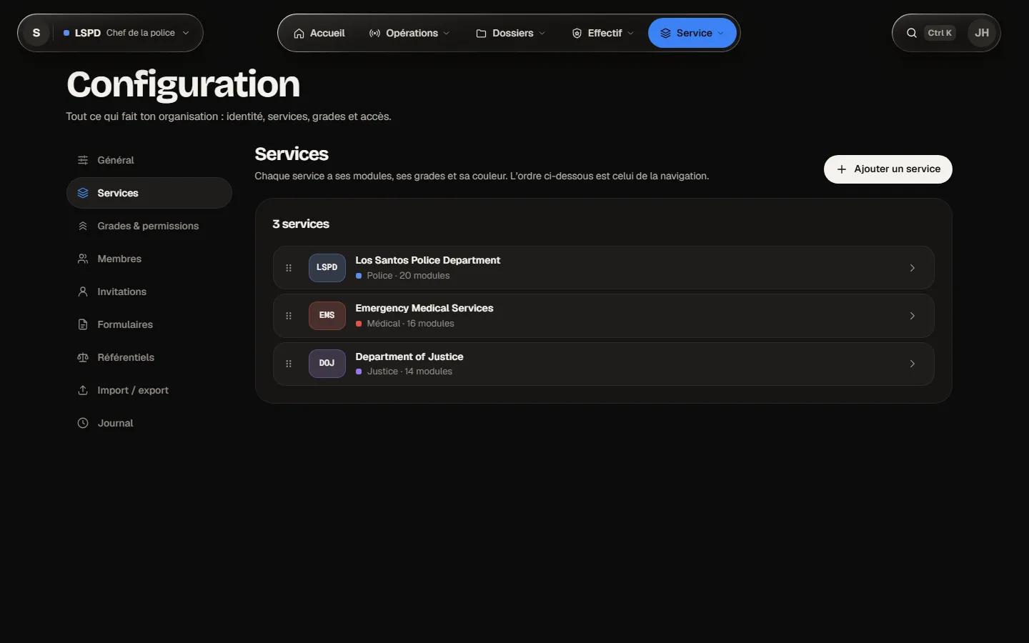 Configuration › Services