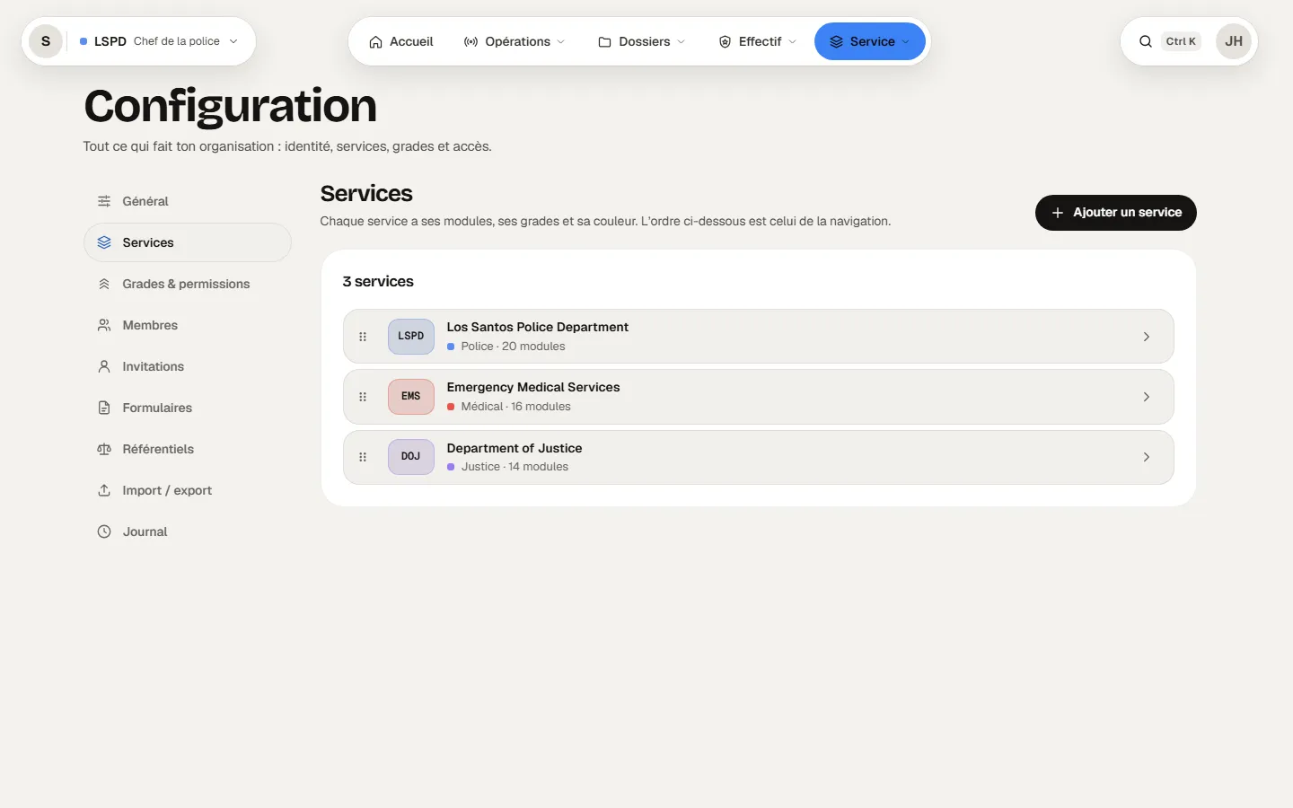 Configuration › Services